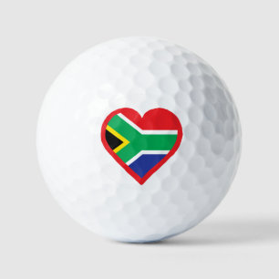 Südafrikanisches Flagge-Herz-Design Golfball