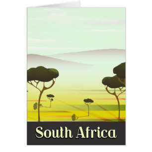 Südafrikanisches Landschaft-Abend-Reiseposter
