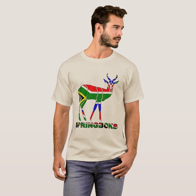 Südafrikanisches Rugby-Springbock-T-Shirt T-Shirt (Vorne ganz)