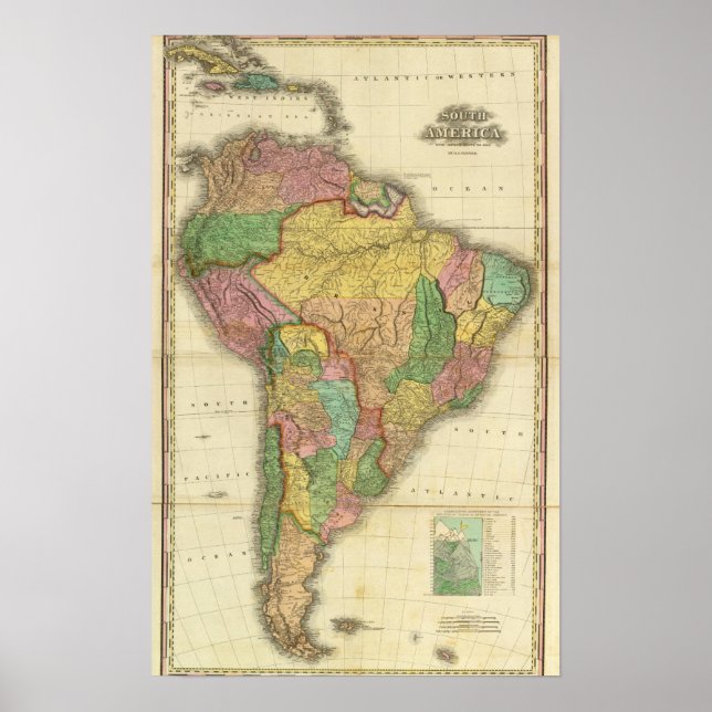Südamerika 1823 poster (Vorne)