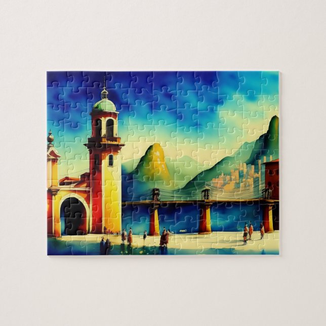 Südamerika Altstadt Vintag Puzzle (Horizontal)