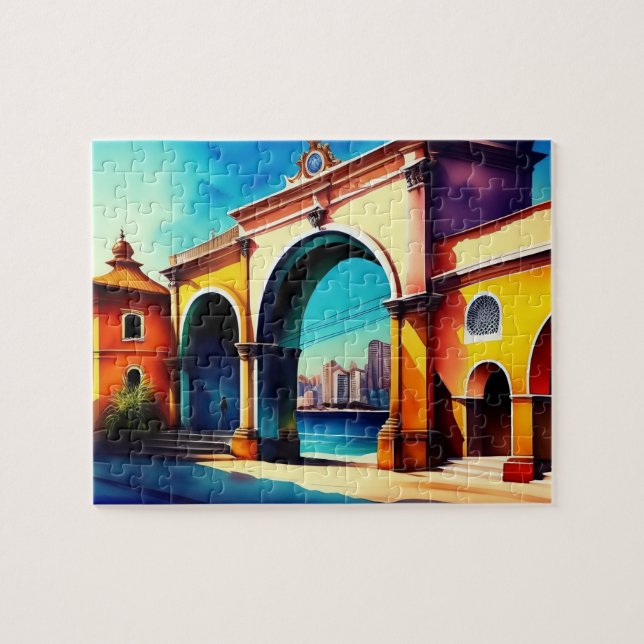 Südamerika Altstadt Vintag Puzzle (Horizontal)