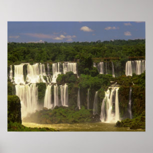 Südamerika, Argentinien, Brasilien, Igwacu Falls Poster