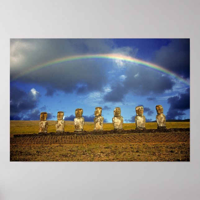 Südamerika, Chile, Osterinsel. Die vollständige Poster (Vorne)