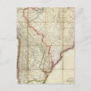 Südamerika-Karte 3 Postkarte