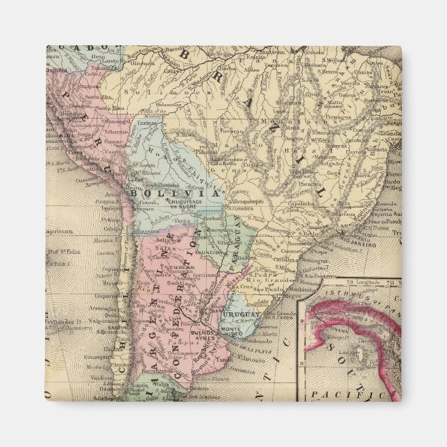 Südamerika-Karte von Mitchell Magnet (Vorne)