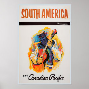 Südamerika-Kunst Canadian Pacific Reiseplakat Poster
