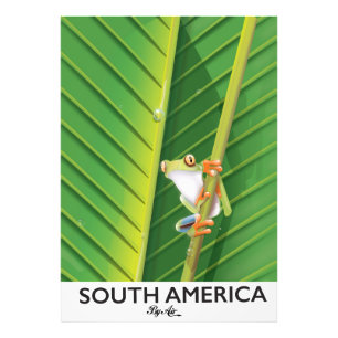 Südamerika-Laubfrosch-Urlaubsposter Fotodruck