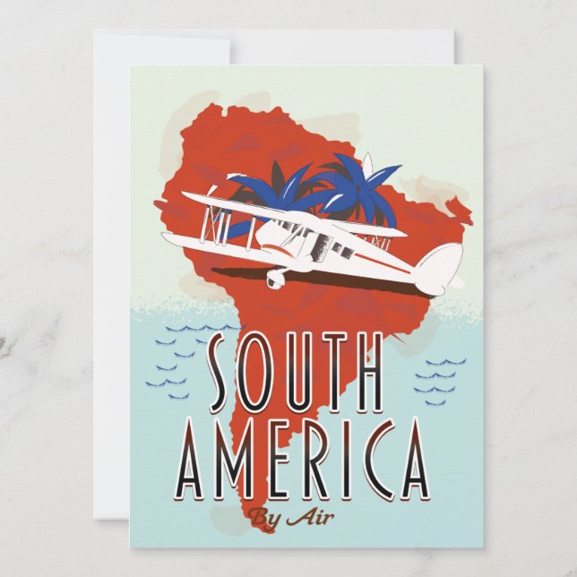 Südamerika mit Flugplakat (Rückseite)