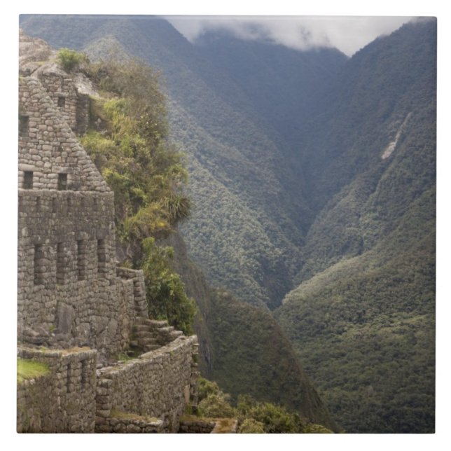 Südamerika, Peru, Machu Picchu. Steinruinen Fliese (Vorderseite)