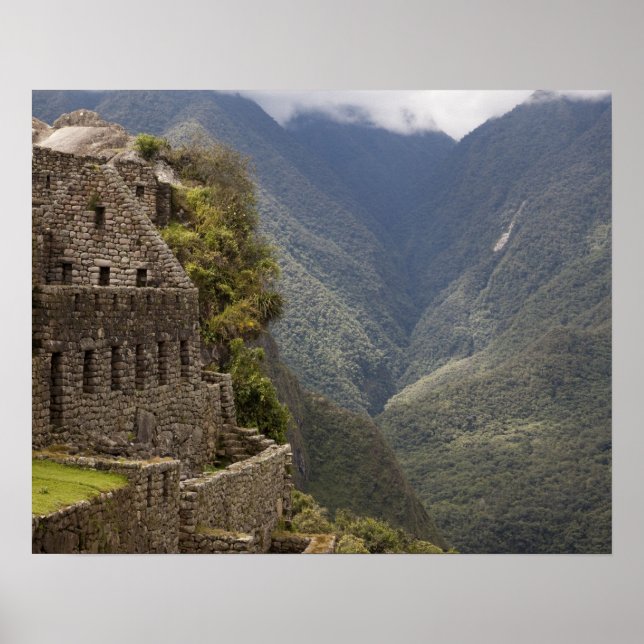 Südamerika, Peru, Machu Picchu Steinruinen Poster (Vorne)