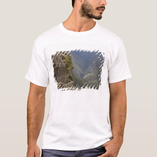 Südamerika, Peru, Machu Picchu. Steinruinen T-Shirt (Vorderseite)