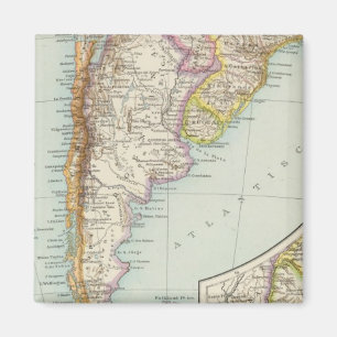 Sudamerika sudliches Blatt - Südamerika Karte Magnet