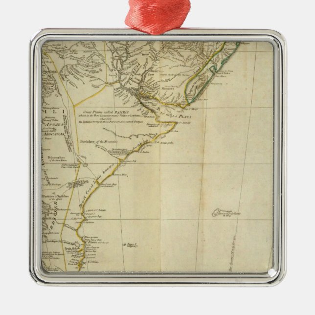 Südamerika-Südteil Silbernes Ornament (Vorne)