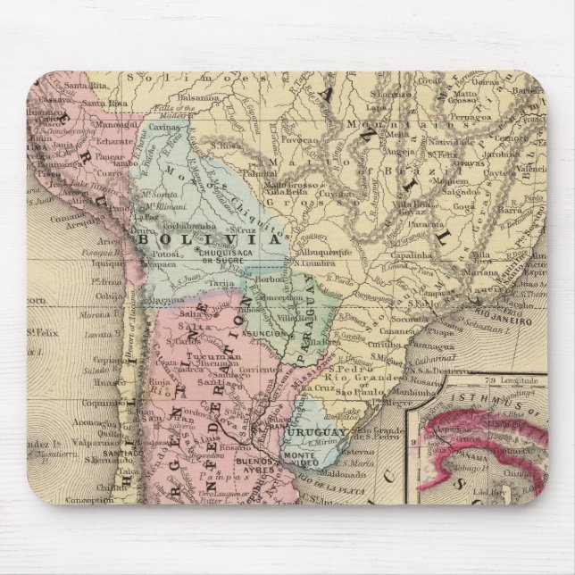 Südamerikanische Karte von Mitchell Mousepad (Vorne)