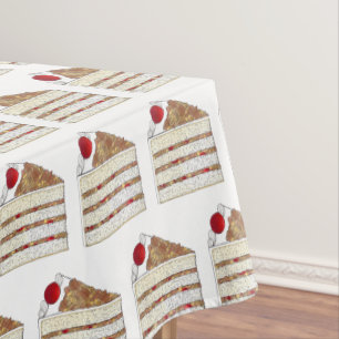 Südamerikanische Lane Cake Cherry Coconut Pecan Tischdecke