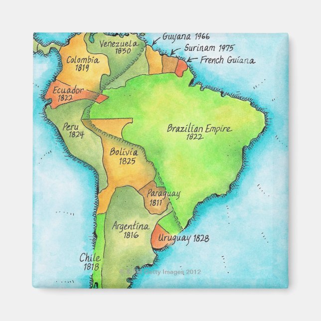 Südamerikanische Unabhängigkeit Magnet (Vorne)