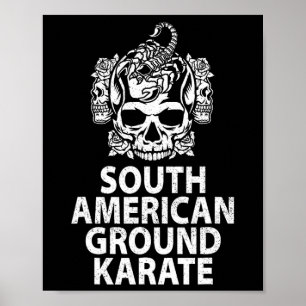 Südamerikanischer Boden Karate Bjj Brasilianisches Poster