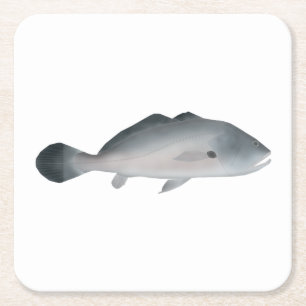 Südamerikanischer Silber-Krötenfisch Rechteckiger Pappuntersetzer