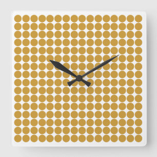 Sudan Brown Safari Dot Quadratische Wanduhr