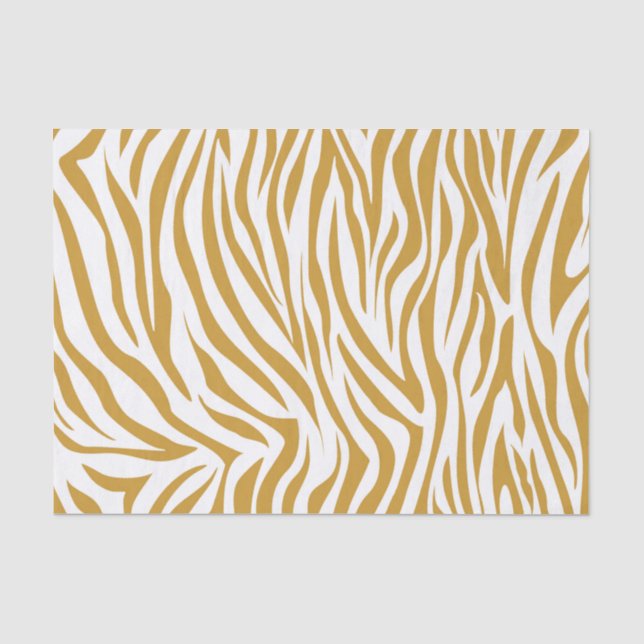 Sudan Brown Safari Zebra Seidenpapier (Vorderseite)