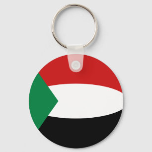 Sudan Fisheye Flag Schlüsselanhänger