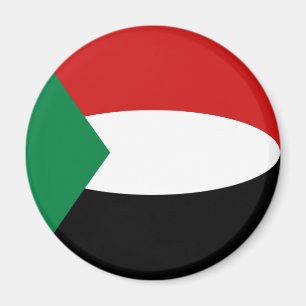 Sudan Fisheye Flaggenmagnet Magnet