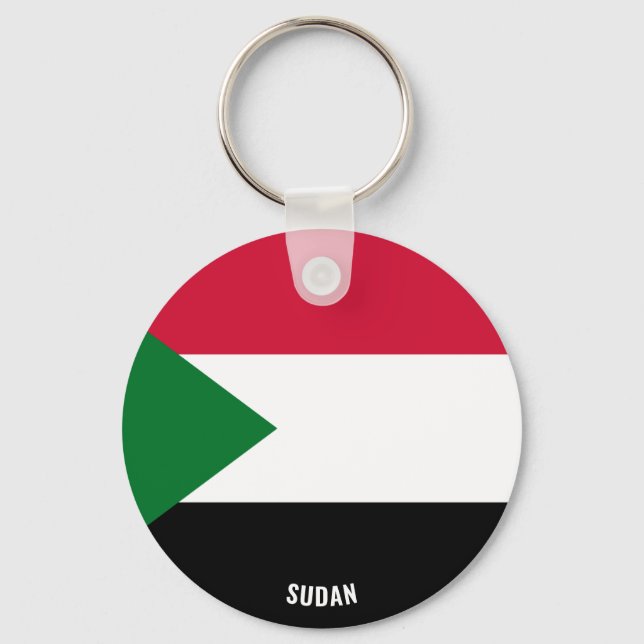 Sudan Flag Charming Patriotic Schlüsselanhänger (Vorderseite)