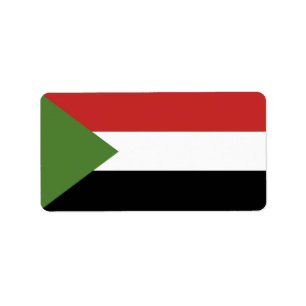 Sudan-Flagge Adressaufkleber