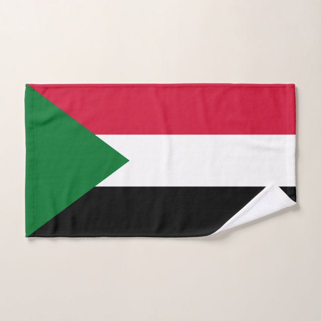 Sudan-Flagge Badhandtuch Set (Handtuch)
