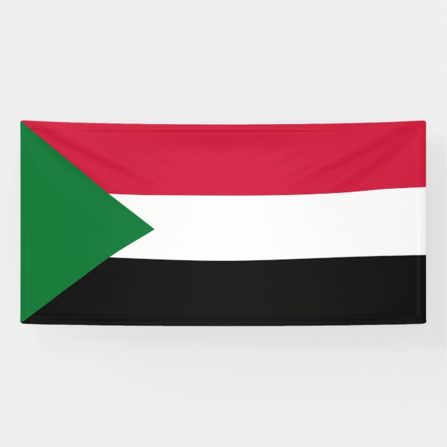 Sudan-Flagge Banner (Horizontal)