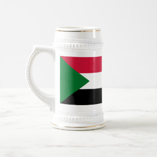 Sudan-Flagge Bierglas