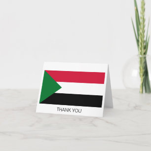 Sudan-Flagge Dankeskarte