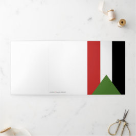 Sudan-Flagge Dreifach Gefaltete Karte
