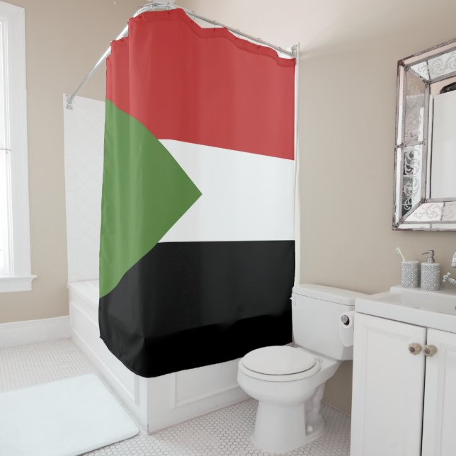 Sudan-Flagge Duschvorhang (Beispiel)