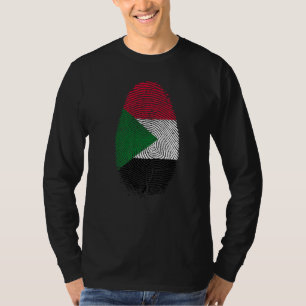 Sudan-Flagge Fingerabdruck Es ist in meiner DNA Ge T-Shirt