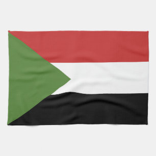 Sudan-Flagge Geschirrtuch