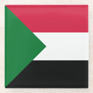 Sudan-Flagge Glasuntersetzer