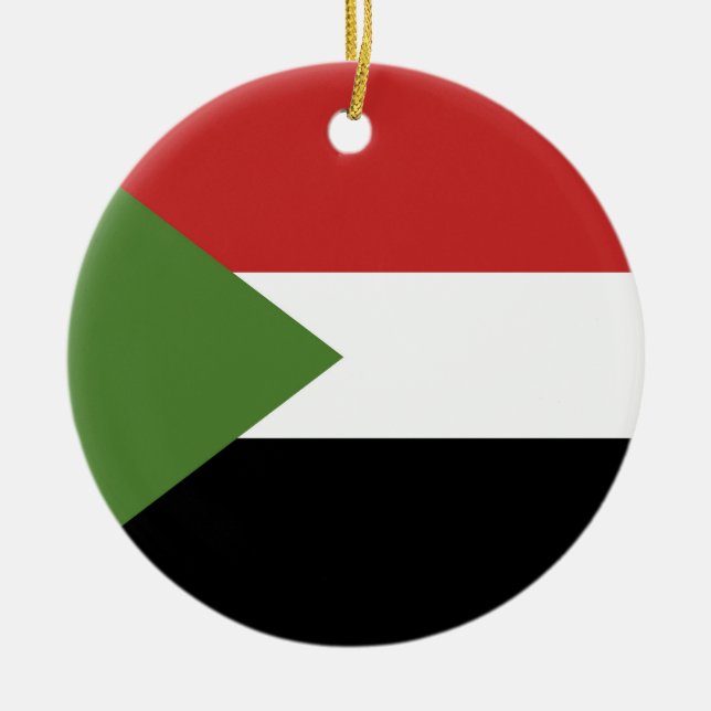 Sudan-Flagge Keramik Ornament (Vorne)