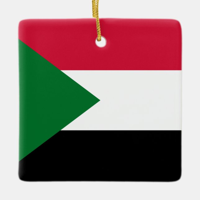 Sudan-Flagge Keramikornament (Vorderseite)