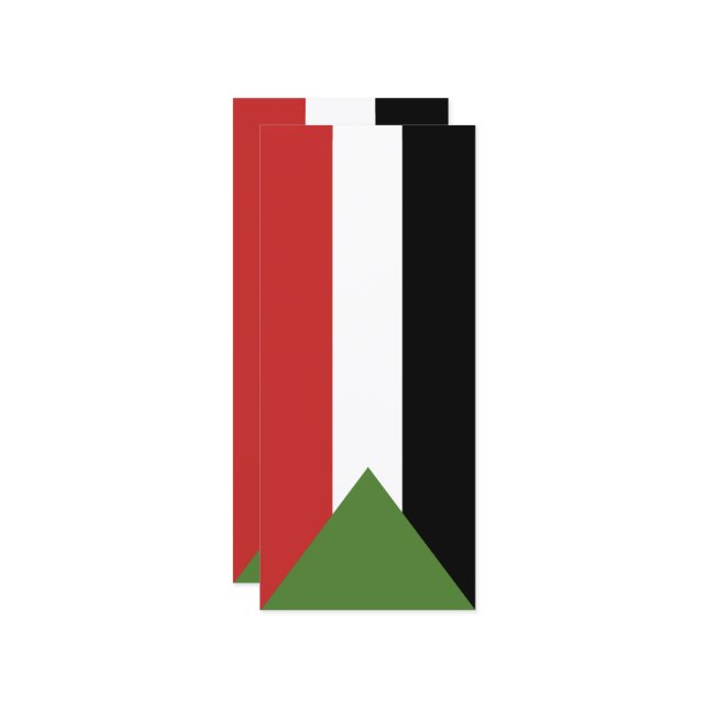 Sudan-Flagge Menükarte (Vorderseite/Rückseite Beispiel)