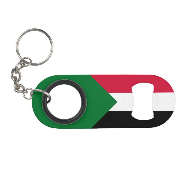 Sudan-Flagge Mini Flaschenöffner (Vorderseite (Horizontal))