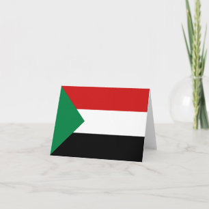 Sudan-Flagge Notizkarte Karte