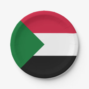 Sudan-Flagge Pappteller