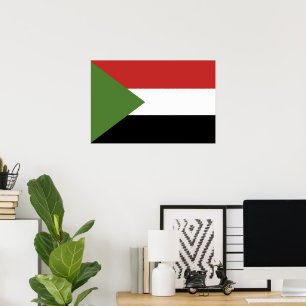 Sudan-Flagge Poster