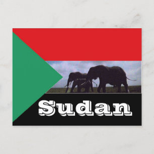 Sudan-Flagge Postkarte