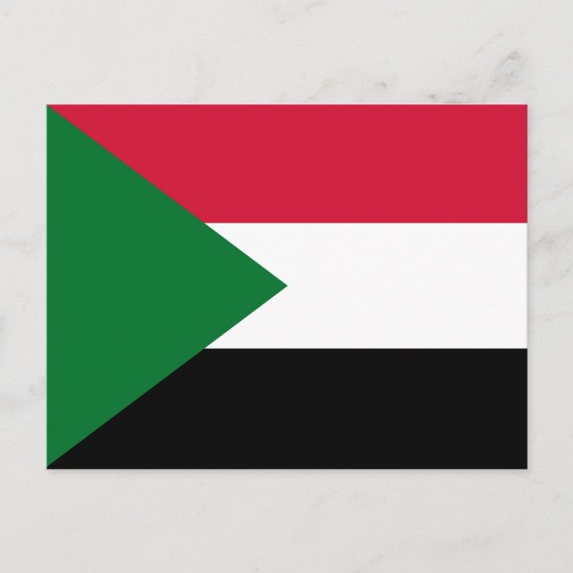 Sudan-Flagge Postkarte (Vorderseite)