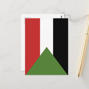 Sudan-Flagge Postkarte