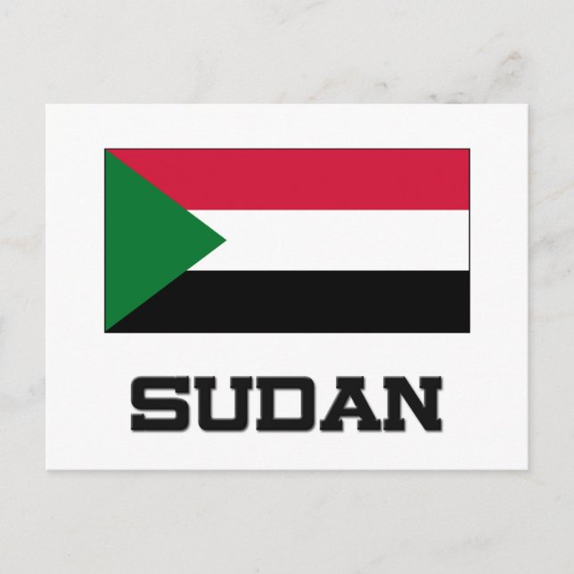 Sudan-Flagge Postkarte (Vorderseite)