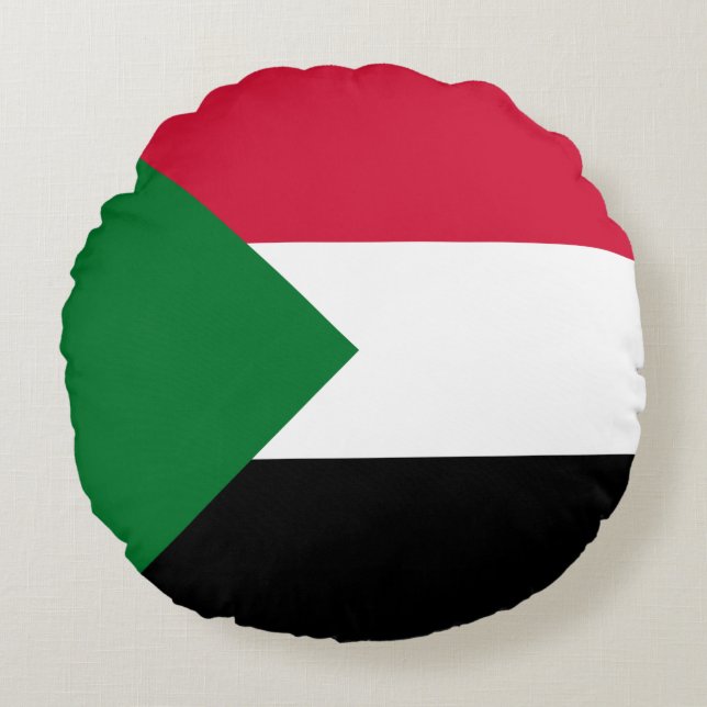 Sudan-Flagge Rundes Kissen (Vorderseite)